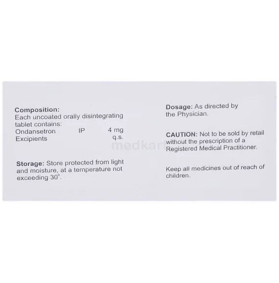 vomiford md 4mg tablet 10's